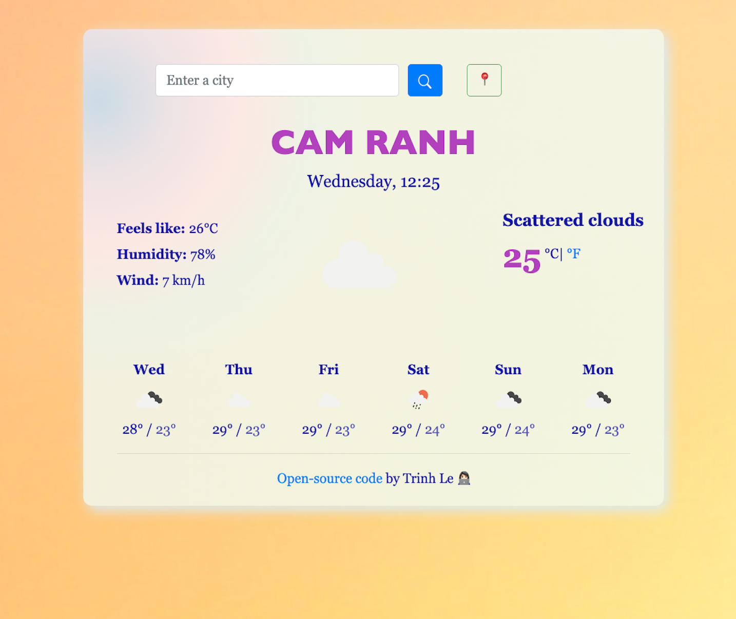 Weather app project